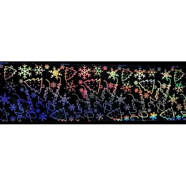 Folii de transfer cu modele de Craciun Transparente Holografice F171